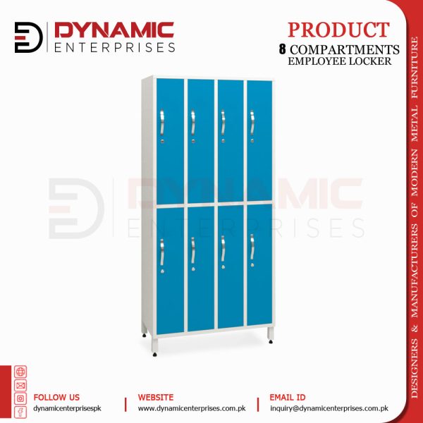 8 Compartments Employee Locker