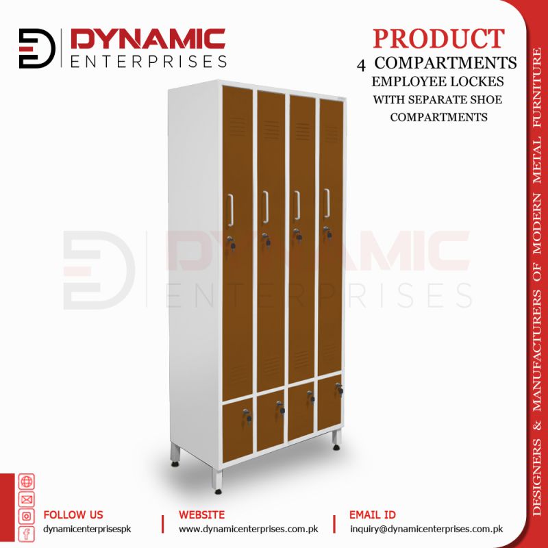 Employee Locker Shoe Compartments 11 4 Compartments Employee Locker with Shoe Compartments - Image 11