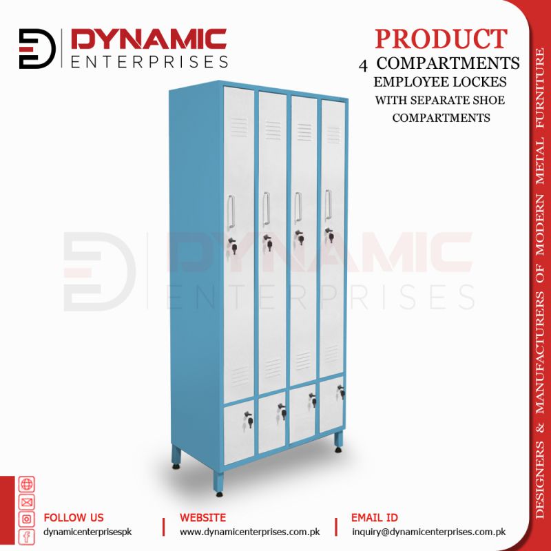 Employee Locker Shoe Compartments 13 4 Compartments Employee Locker with Shoe Compartments - Image 13