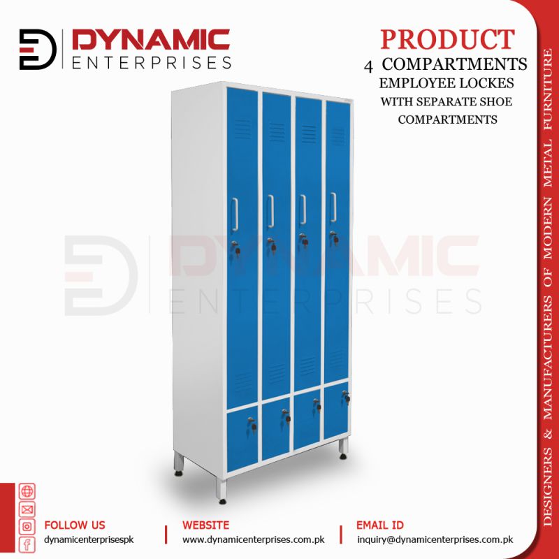 Employee Locker Shoe Compartments 6 4 Compartments Employee Locker with Shoe Compartments - Image 6