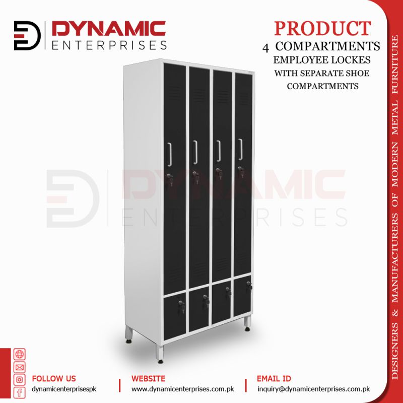 Employee Locker Shoe Compartments 7 4 Compartments Employee Locker with Shoe Compartments - Image 7