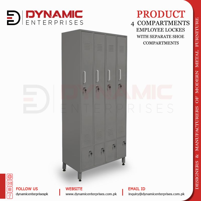 Employee Locker Shoe Compartments 8 4 Compartments Employee Locker with Shoe Compartments - Image 8